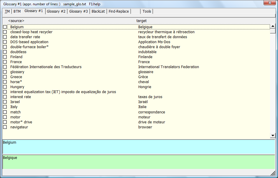 how to use trados databases in wordfast classic